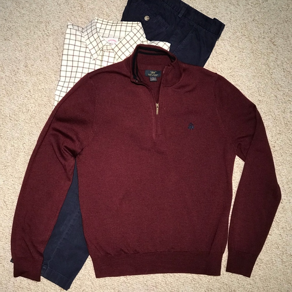Brooks Brothers Extra Fine Merino Half-zip
